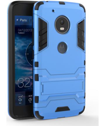 Motorola Moto G5 Kickstand Hybride Hoesje Blauw Hoesjes