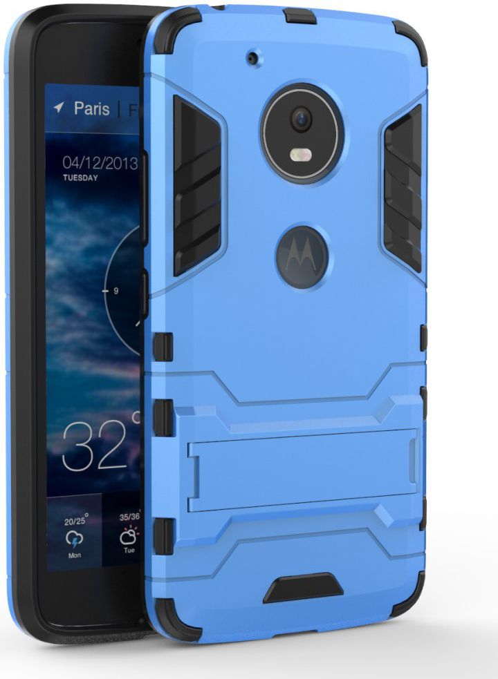 Motorola Moto G5 Kickstand Hybride Hoesje Blauw afbeelding 1
