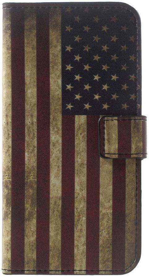 Motorola Moto G5 Portemonnee Hoesje Amerikaanse Vlag afbeelding 1