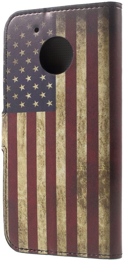 Motorola Moto G5 Portemonnee Hoesje Amerikaanse Vlag afbeelding 5