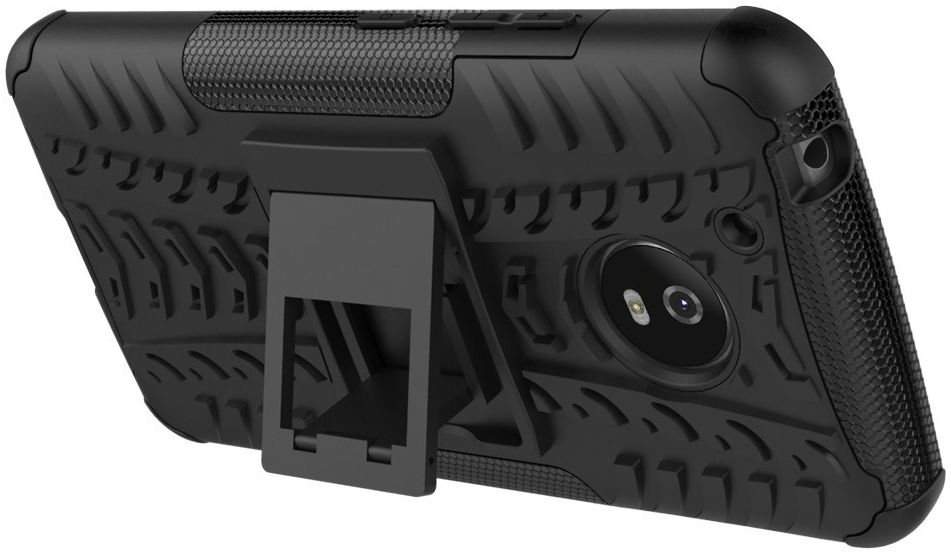 Motorola Moto G5 Robuust Hybride Hoesje Zwart afbeelding 3