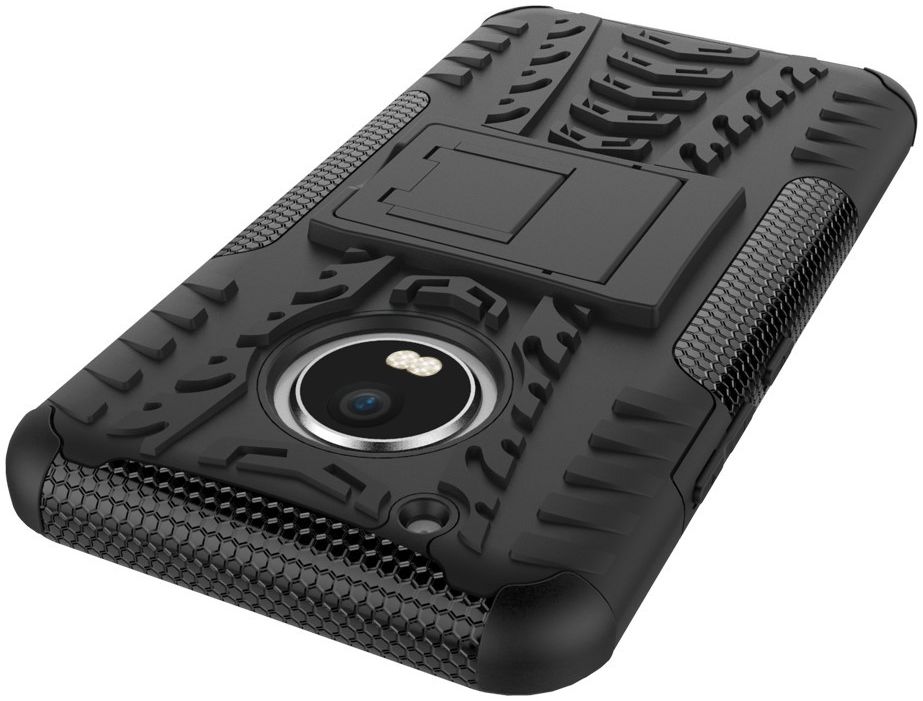 Motorola Moto G5 Plus Robuust Hybride Hoesje Zwart afbeelding 10