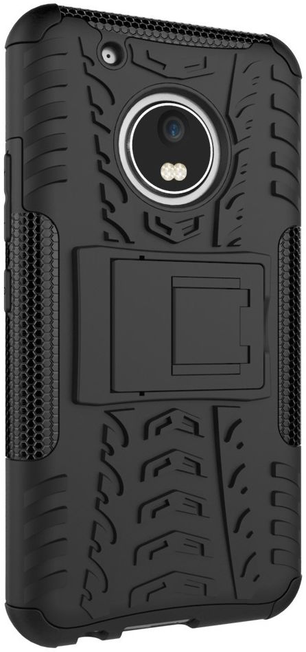 Motorola Moto G5 Plus Robuust Hybride Hoesje Zwart afbeelding 7