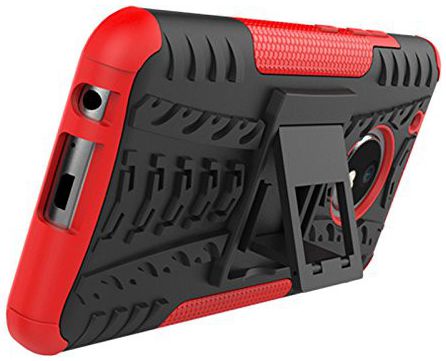 Motorola Moto G5 Plus Robuust Hybride Hoesje Rood afbeelding 3