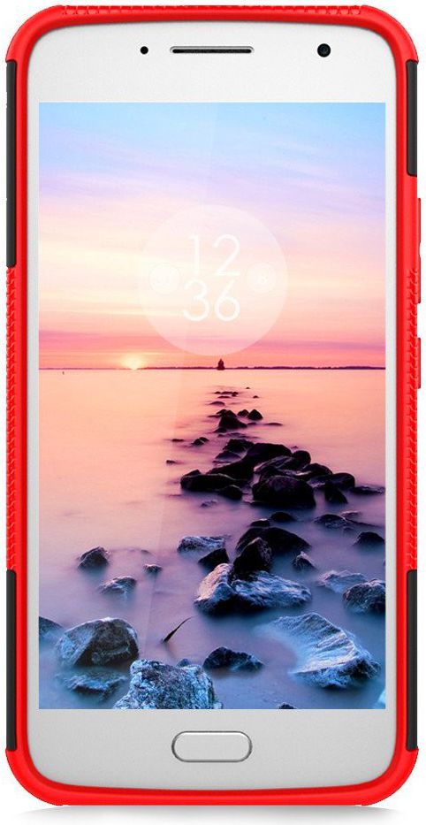 Motorola Moto G5 Plus Robuust Hybride Hoesje Rood afbeelding 5