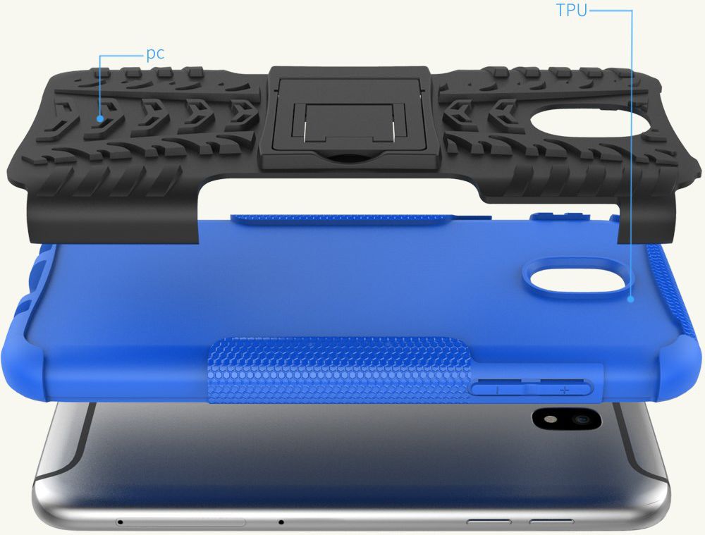 Samsung Galaxy J5 (2017) Robuust Hybride Hoesje Blauw afbeelding 2