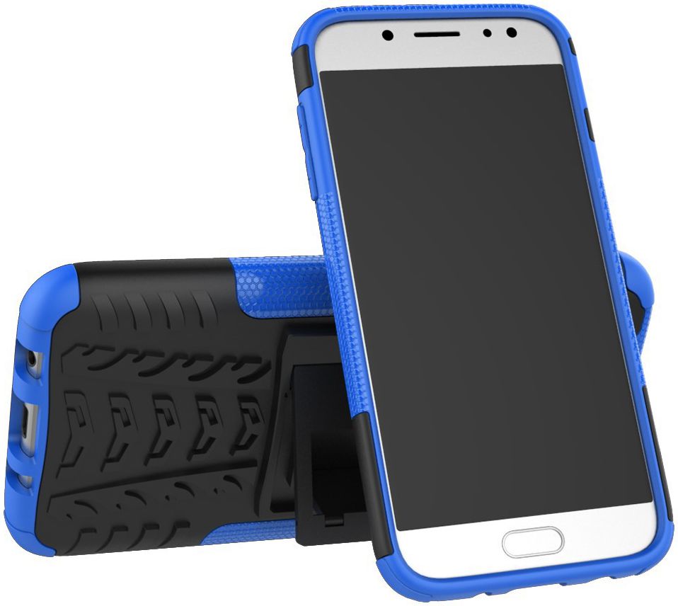 Samsung Galaxy J5 (2017) Robuust Hybride Hoesje Blauw afbeelding 3