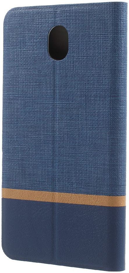 Samsung Galaxy J5 (2017) Linnen Portemonnee Hoesje Blauw afbeelding 3
