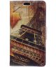 HTC U11 Portemonnee Print Hoesje Herfst Eiffeltoren