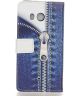 HTC U11 Portemonnee Print Hoesje Jeans
