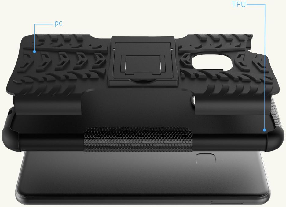 Huawei P10 Lite Robuust Hybride Hoesje Blauw afbeelding 3