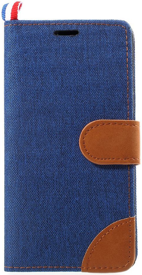 Huawei P10 Lite Jeans Portemonnee hoesje Donker Blauw afbeelding 1