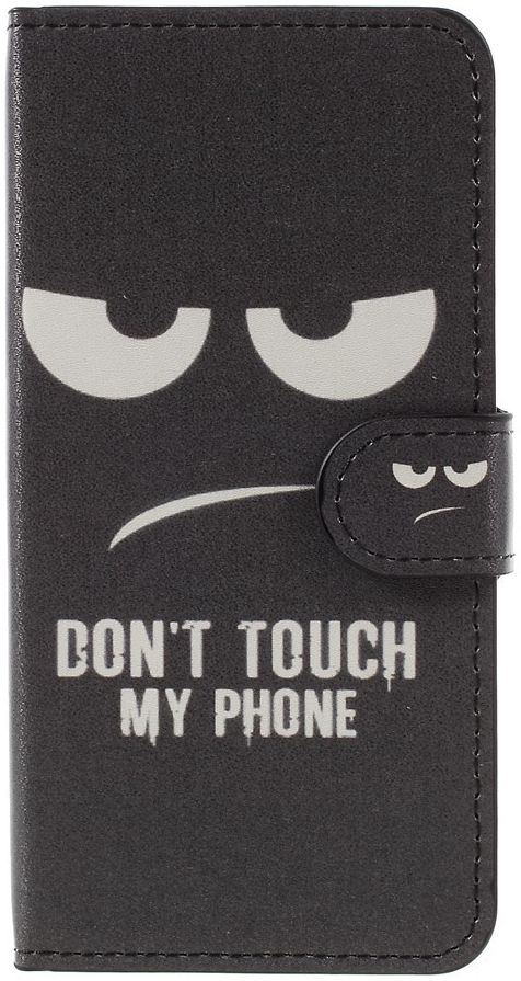 Huawei P10 Lite Portemonnee Hoesje Don't Touch My Phone afbeelding 1