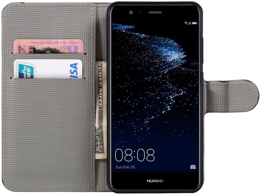 Huawei P10 Lite Portemonnee Hoesje Flower afbeelding 2