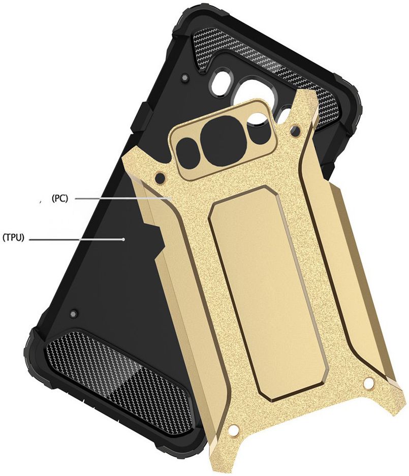 Samsung Galaxy J7 (2016) Hybride Hoesje Goud afbeelding 2