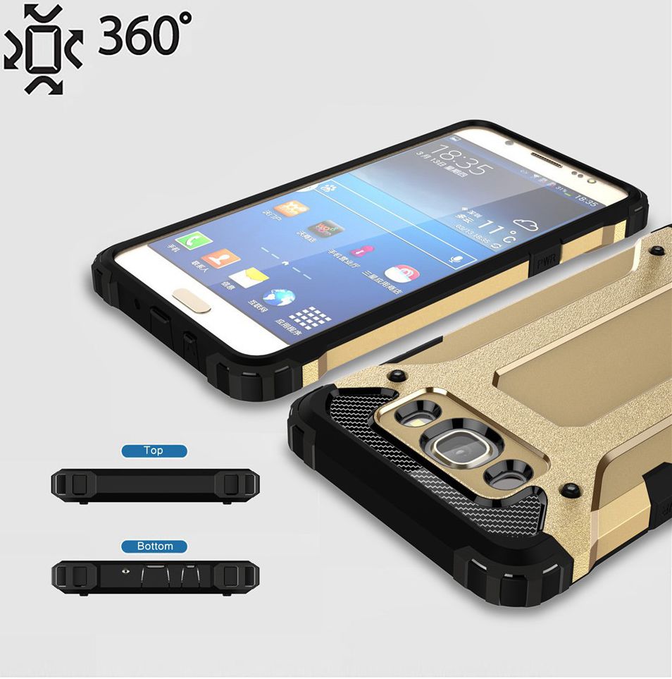 Samsung Galaxy J7 (2016) Hybride Hoesje Goud afbeelding 4