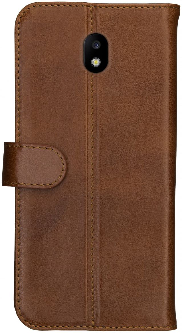Rosso Deluxe Samsung J5 2017 Hoesje Echt Leer Pasjes Book Case Bruin afbeelding 11