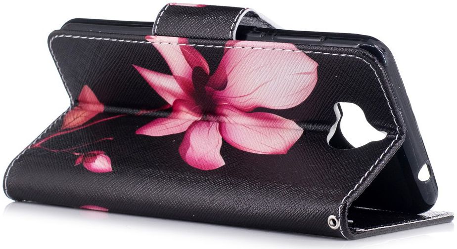 Huawei Y6 (2017) Portemonnee Flip Hoesje Print Bloem afbeelding 3
