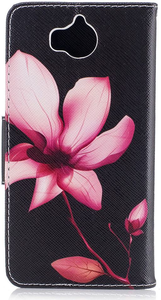 Huawei Y6 (2017) Portemonnee Flip Hoesje Print Bloem afbeelding 5