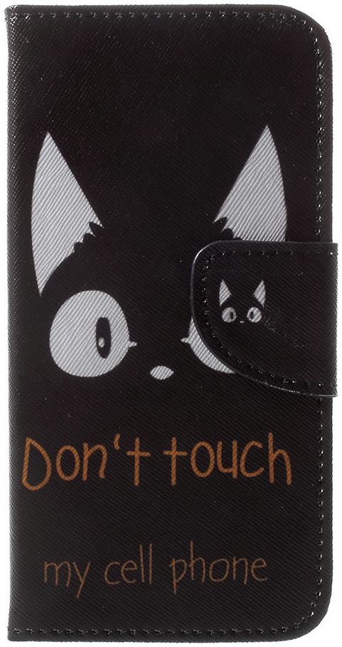 Motorola Moto E4 Portemonnee Flip Hoesje Print Kat afbeelding 1