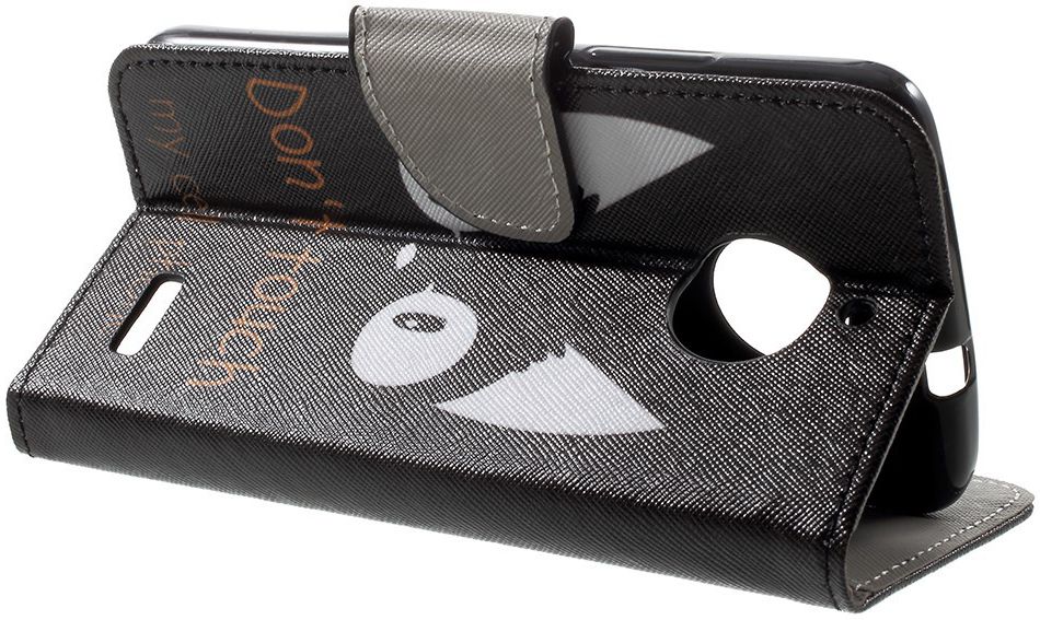 Motorola Moto E4 Portemonnee Flip Hoesje Print Kat afbeelding 2