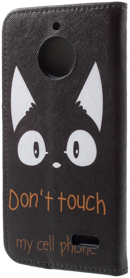 Motorola Moto E4 Portemonnee Flip Hoesje Print Kat afbeelding 5
