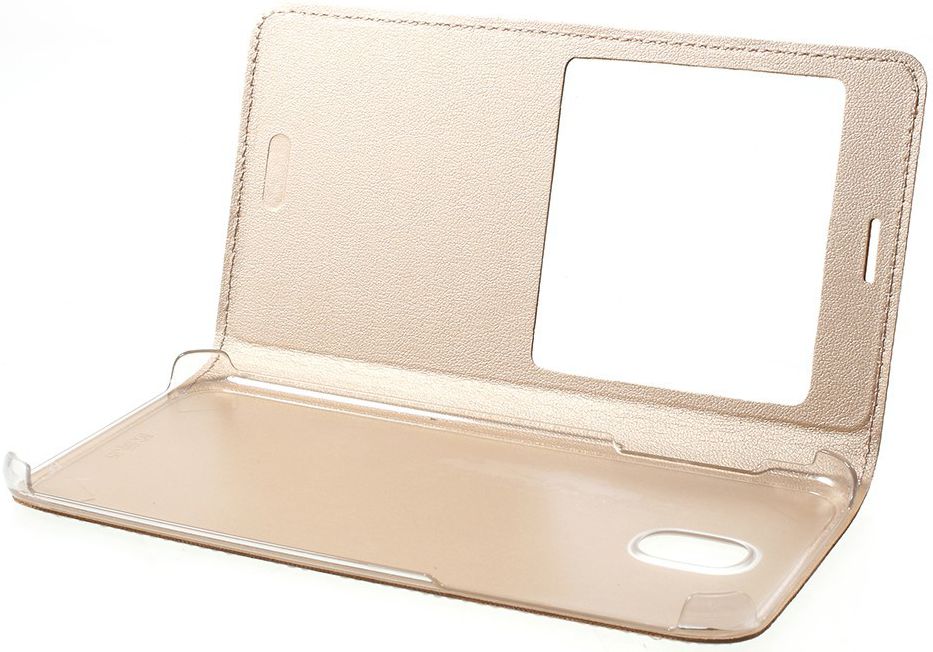 Samsung Galaxy J5 (2017) Window View Flip Hoesje Goud afbeelding 2
