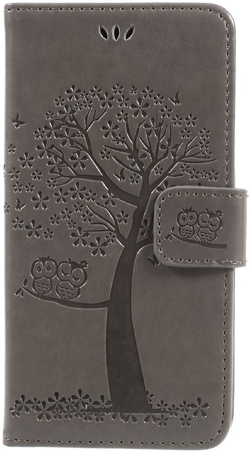 Samsung Galaxy J5 (2017) Portemonnee Boom Hoesje Grijs afbeelding 1