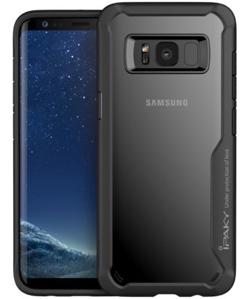 Ipaky Hybrid Back Case voor uw Samsung Galaxy S8 Plus Zwart Hoesjes
