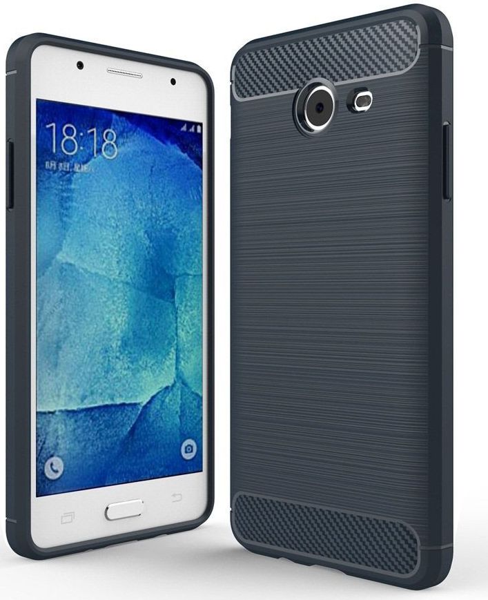 Samsung Galaxy J5 (2017) Geborsteld TPU Hoesje blauw afbeelding 1