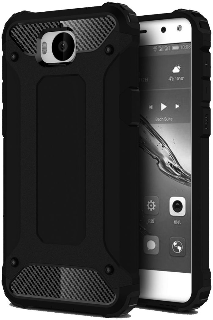 Huawei Y6 (2017) Hybride Hoesje Zwart afbeelding 1