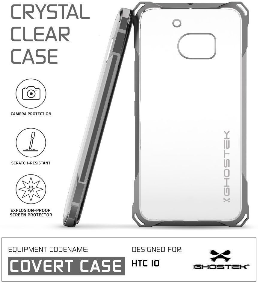 Ghostek Covert Transparant Hoesje HTC 10 Grijs afbeelding 2