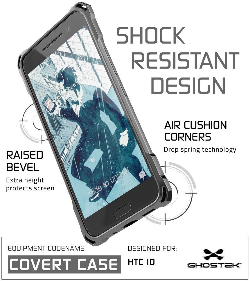 Ghostek Covert Transparant Hoesje HTC 10 Grijs afbeelding 4