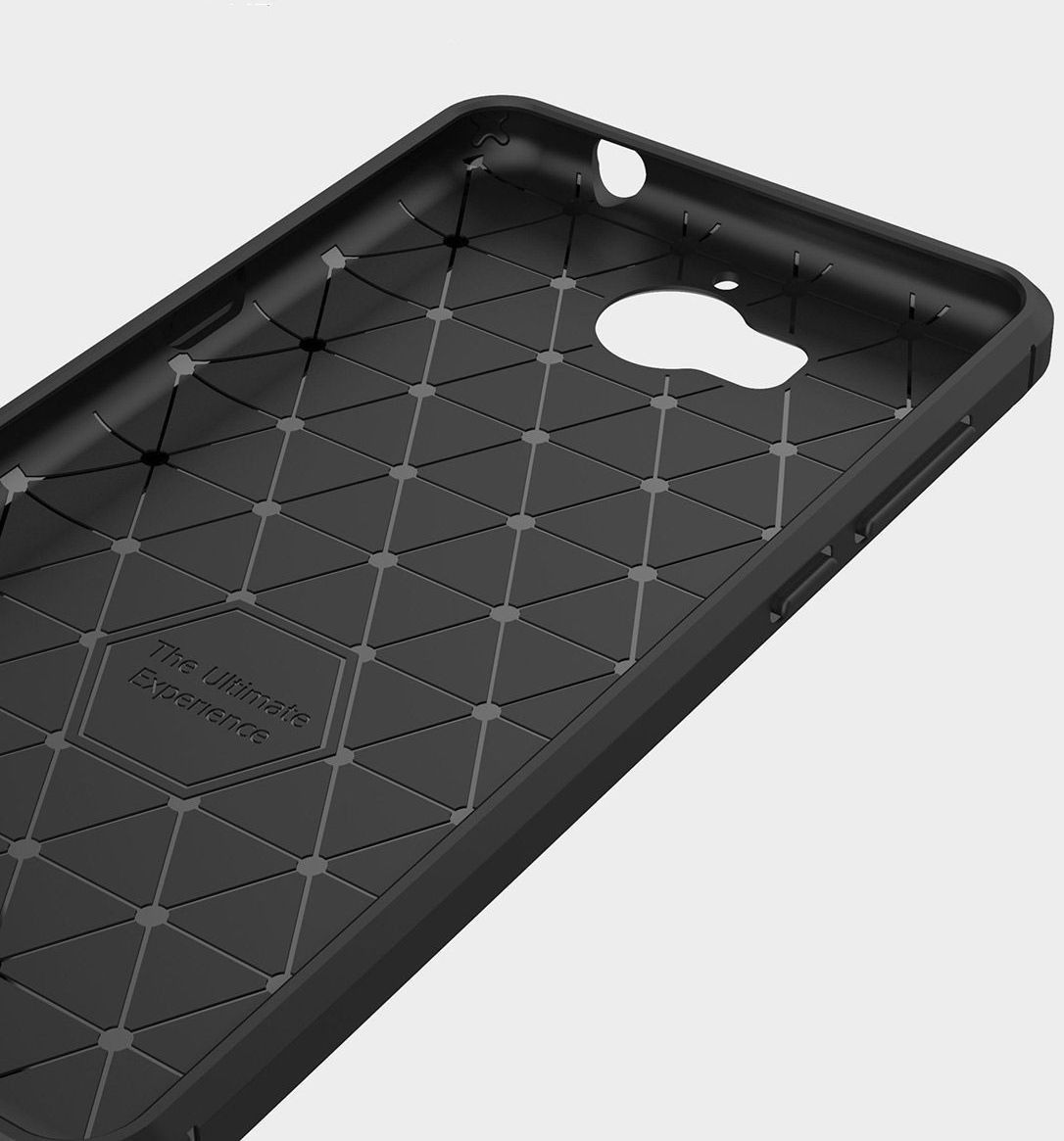 Huawei Y6 (2017) Geborsteld TPU Hoesje Zwart afbeelding 9