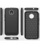 Motorola Moto G5S Geborsteld TPU Hoesje Zwart