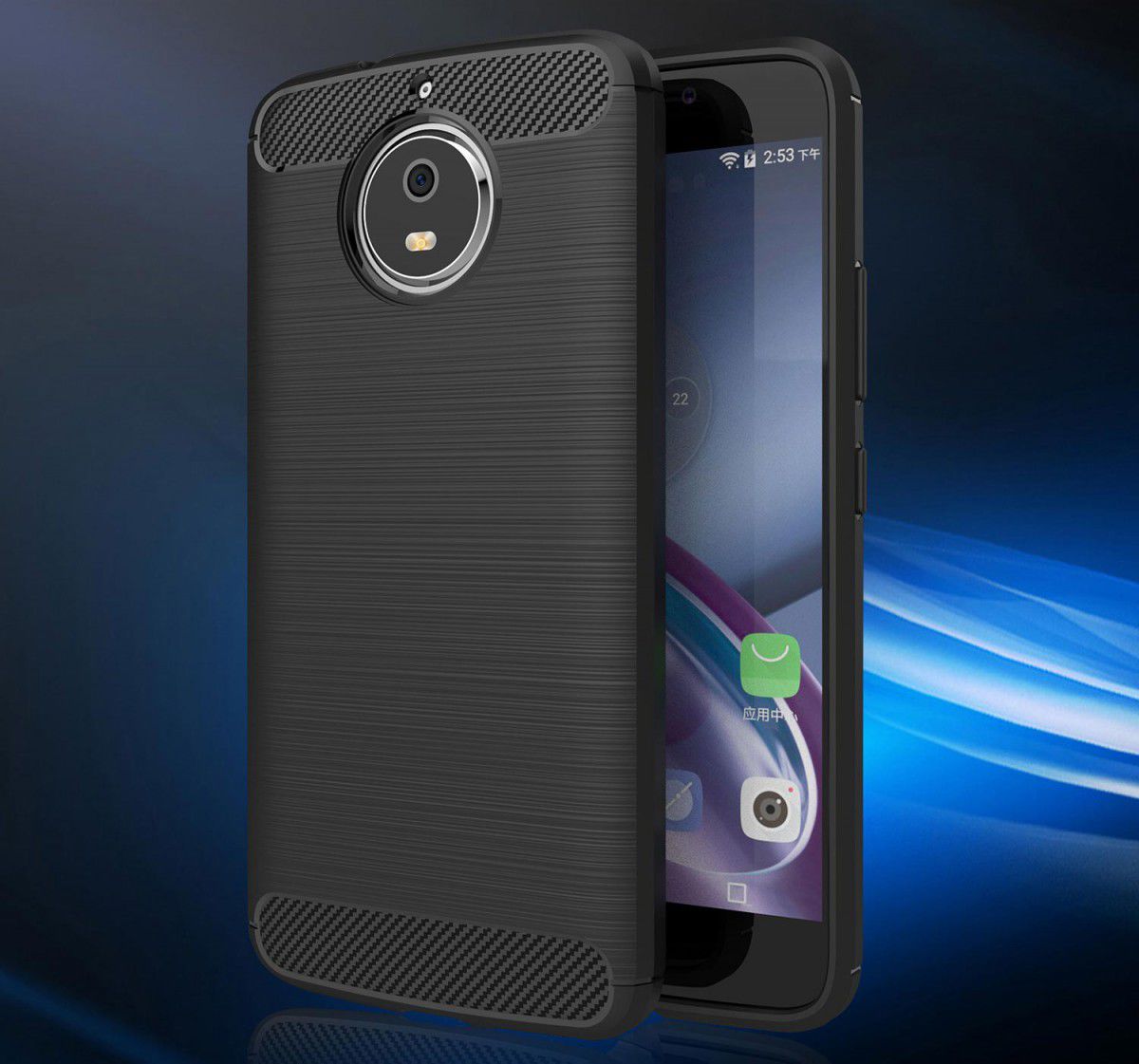 Motorola Moto G5S Geborsteld TPU Hoesje Zwart afbeelding 8