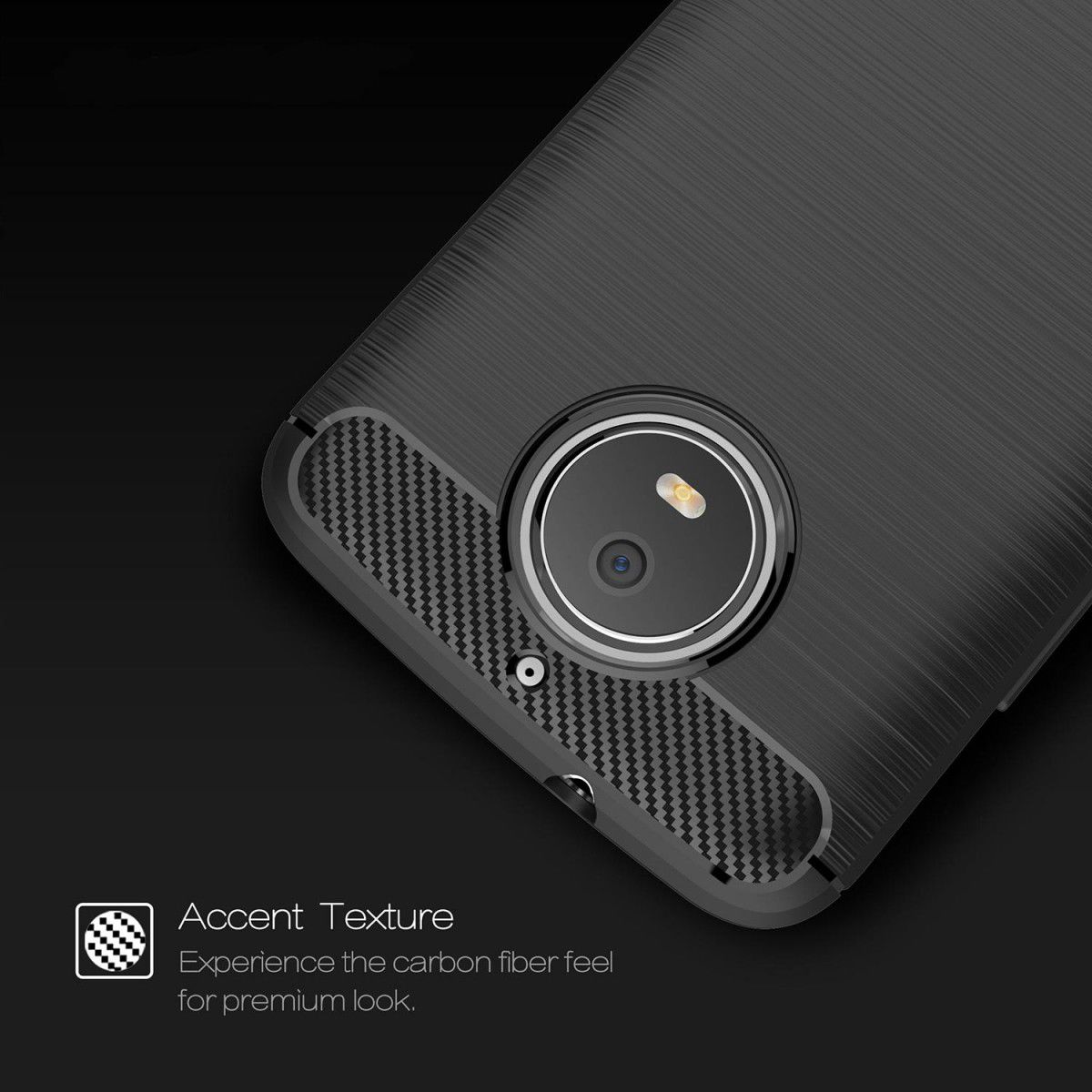 Motorola Moto G5S Geborsteld TPU Hoesje Zwart afbeelding 10
