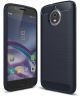 Motorola Moto G5S Geborsteld TPU Hoesje Blauw