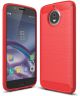 Motorola Moto G5S Geborsteld TPU Hoesje Rood
