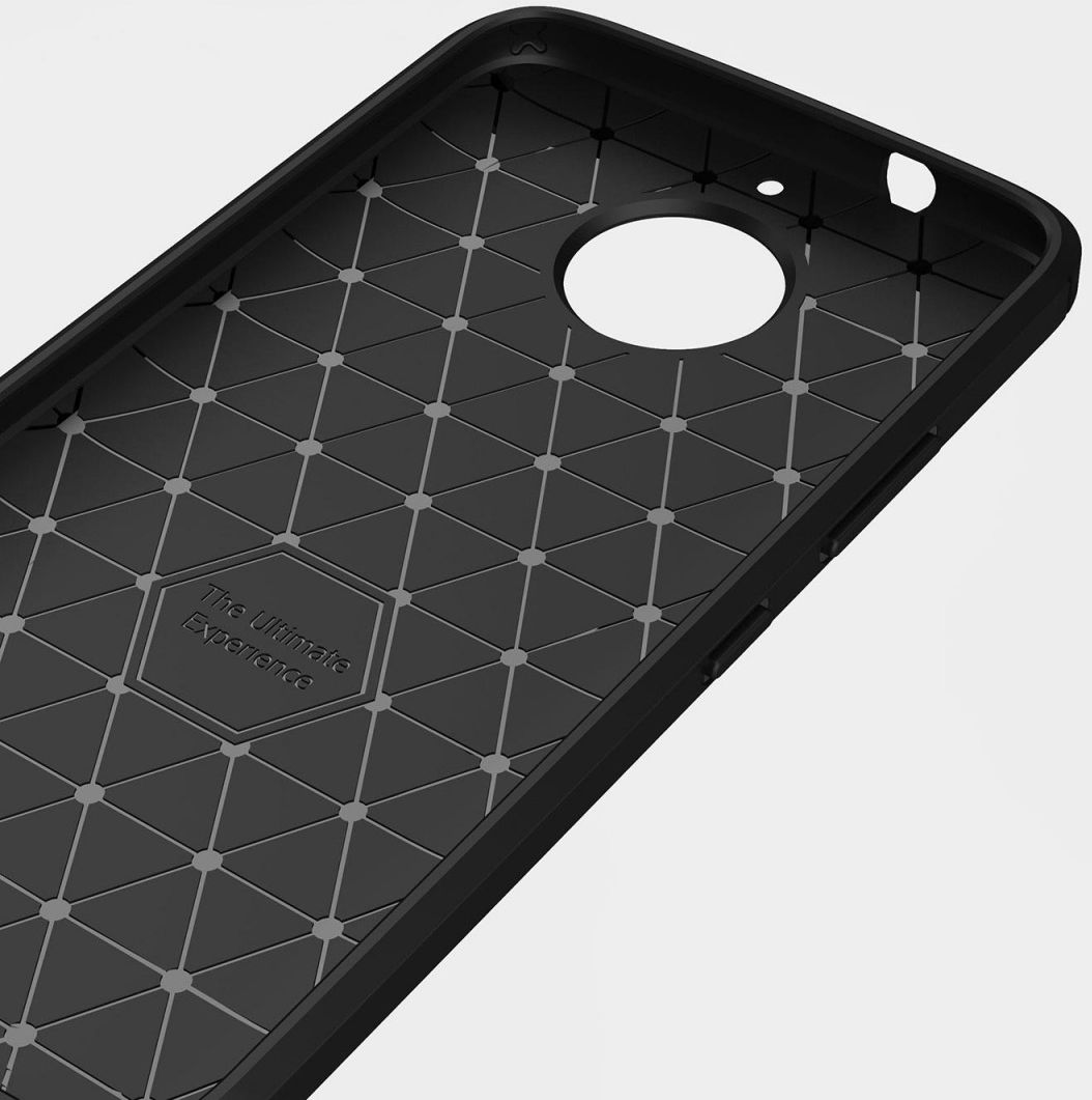 Motorola Moto G5S Plus Geborsteld TPU Hoesje Zwart afbeelding 6