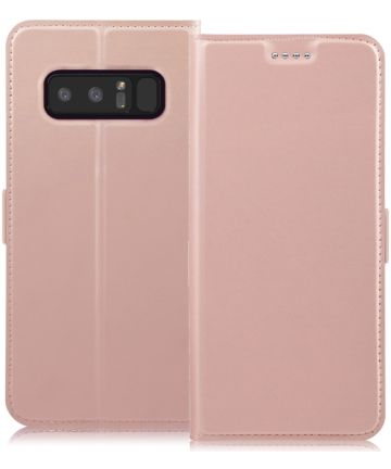 Samsung Galaxy Note 8 Flip Hoesje met Kaart Houder Roze Hoesjes