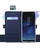 Samsung Galaxy Note 8 Flip Hoesje met Kaart Houder Blauw