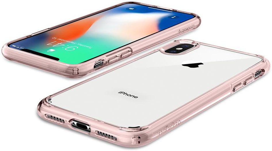 Spigen Ultra Hybrid Apple iPhone X Hoesje Roze afbeelding 3