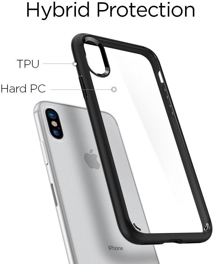 Spigen Ultra Hybrid Apple iPhone X Hoesje Zwart afbeelding 6