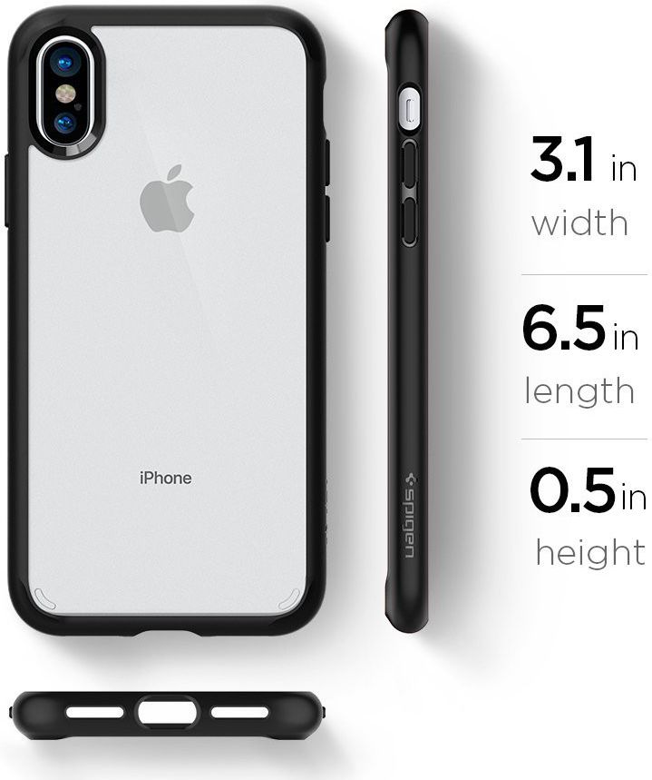 Spigen Ultra Hybrid Apple iPhone X Hoesje Zwart afbeelding 9