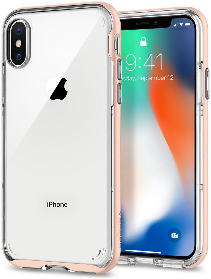 Spigen Neo Hybrid Crystal Hoesje Apple iPhone X Rose Goud afbeelding 1