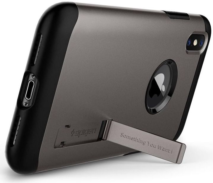 Spigen Slim Armor Apple iPhone X Gunmetal afbeelding 3