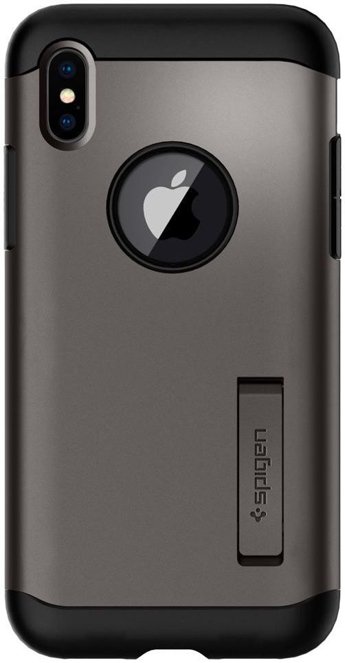 Spigen Slim Armor Apple iPhone X Gunmetal afbeelding 4