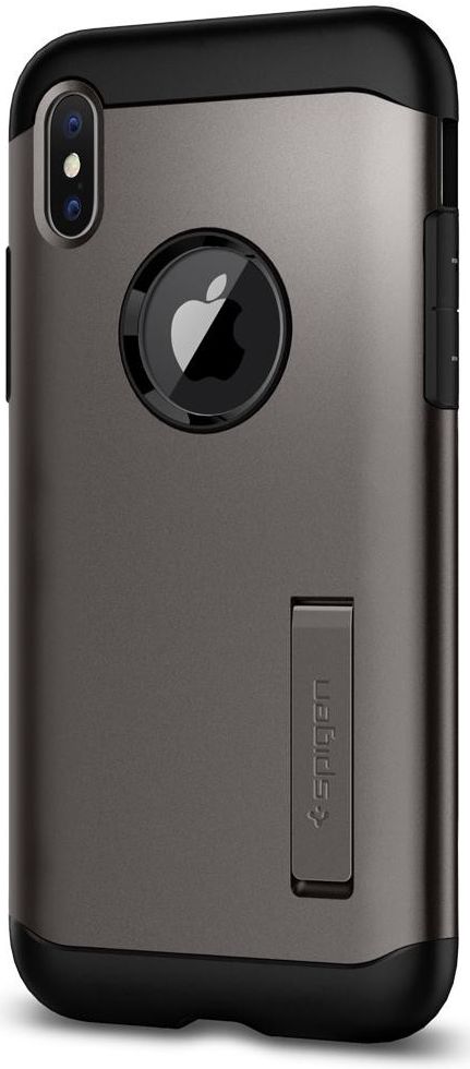 Spigen Slim Armor Apple iPhone X Gunmetal afbeelding 5