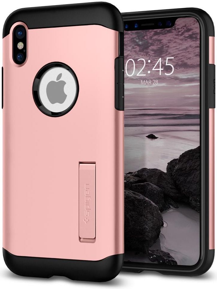 Spigen Slim Armor Apple iPhone X Roze Goud afbeelding 1